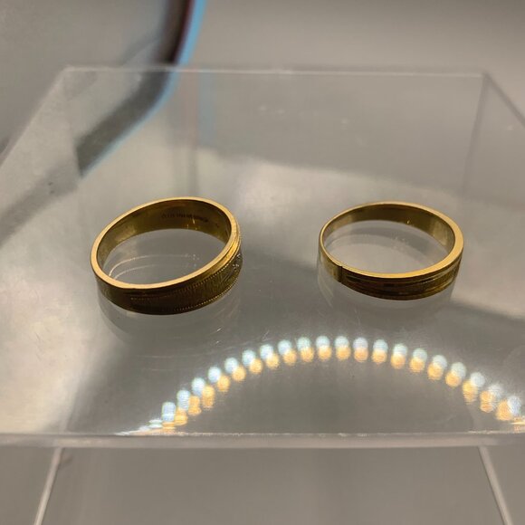 Vintage Salesman Sample Brass Men's SIZE 10.5 RINGS SELLING AS IS - Picture 3 of 7